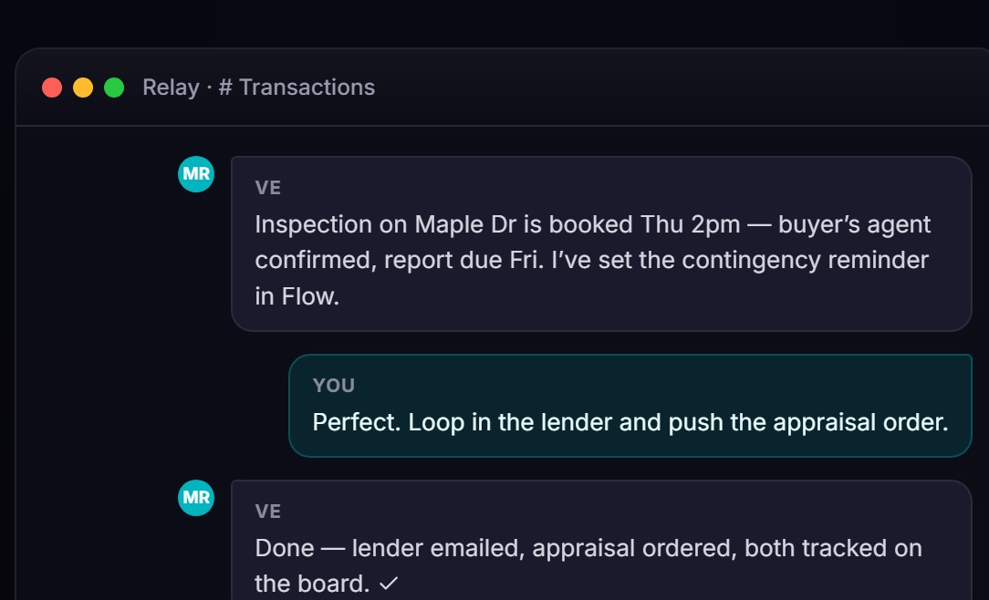 Relay — team messaging with threads and reactions
